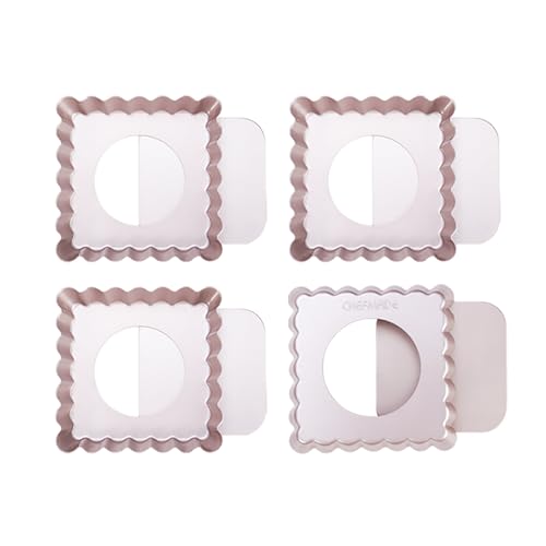 Mini Square Tart Pan Set (4" Square 4Pcs)