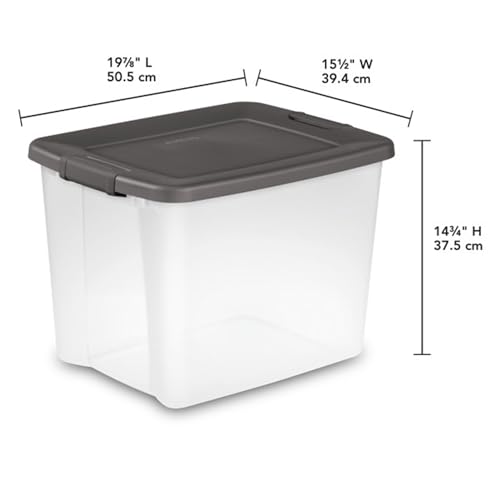 18 Pack Plastic Storage Bins w (50 Quart Tote / 18 Pack)