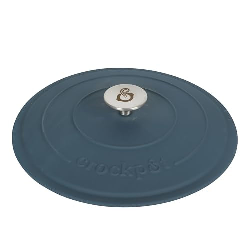 Artisan 7 Quart Round European Enameled Cast Iron Dutch Oven (Matte Navy Blue / 7-Quart)