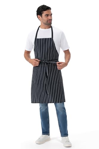 Unisex Chef Apron (Chalk Stripe, 2 Pack)