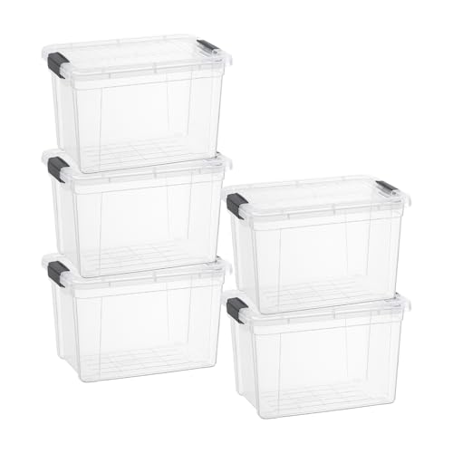 2.5 Quart Clear Plastic Storage Boxes with Lids (2.5 Quart)