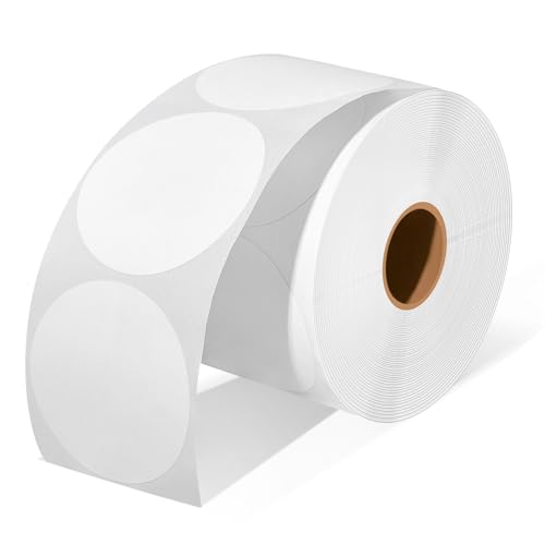 2 Inch Circle Thermal Sticker Labels (White)