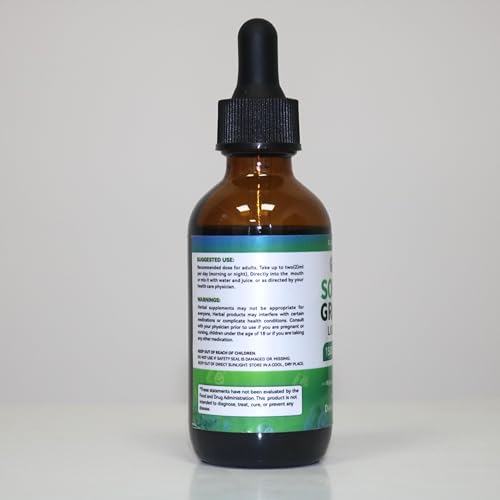 2 Pack Soursop Graviola Leaf Extract Liquid Drops Supplement with Irish Sea Moss & Turmeric for Cellular Support (2 Pack)
