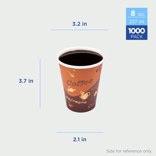 8 oz Coffee Cups (8 OZ / Café Theme)