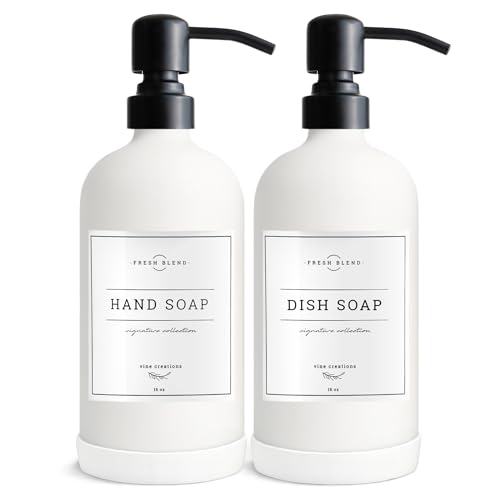 White Glass Soap Dispenser (Matte White Bottle / Matte Black Pump)