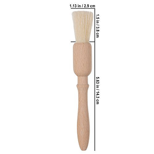 Natural Pig Bristle Pastry Brush with Untreated Beechwood Handle for Basting (Pastry Brush)