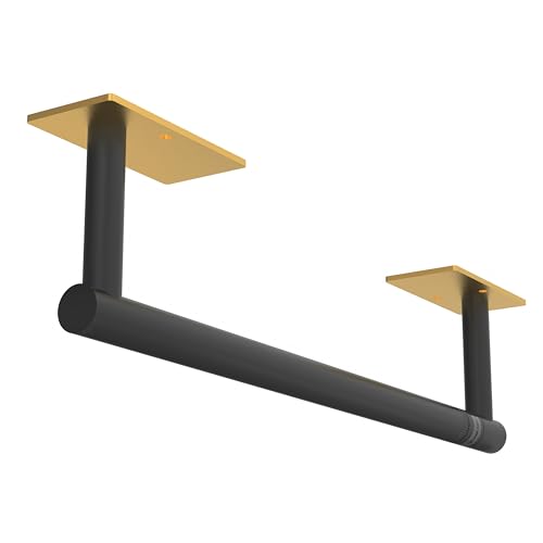 Paper Towel Holder Under Cabinet Self Adhesive Black & Gold