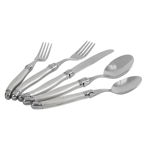 Laguiole 20 Piece Stainless Steel Flatware Set (Pewter)