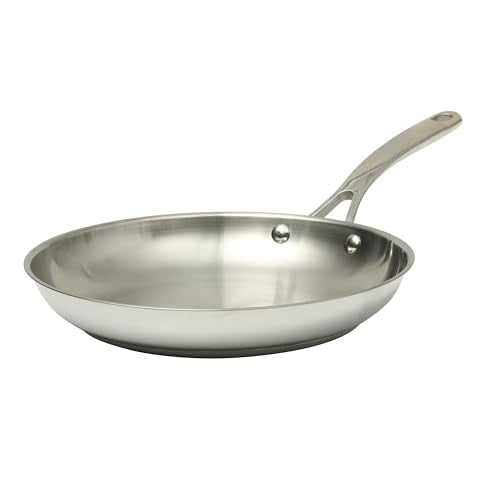 Castelle 10" Stainless Steel Frying Pan Non Toxic Fry Pan Skillet (Stainless Steel / 10" Frying Pan)