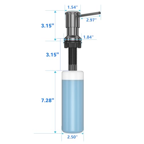 Dish Soap Dispenser (Gray / With Bottle)