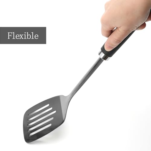 Stainless Steel Slotted Turner Spatula (Z-Black Turner Spatula)