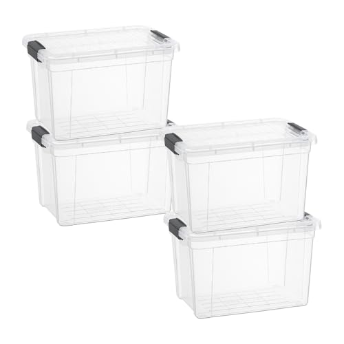 2.5 Quart Clear Plastic Storage Boxes with Lids (2.5 Quarts)