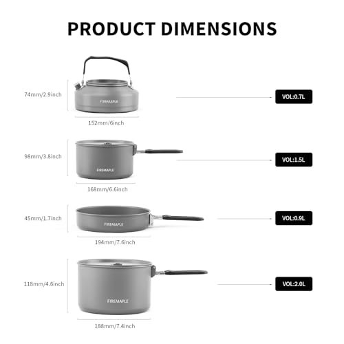 Feast 4 Outdoor Camping Cookware (Feast4-black)