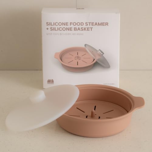 Microwave Silicone Steamer for Baby Food (Terracotta Rose / 29oz (850ml))