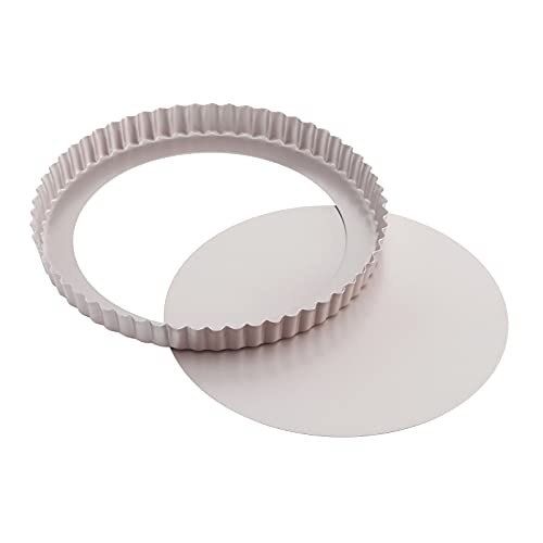 9.5 Inch Round Tart Pan with Removable Loose Bottom (9.5" with Removable Bottom)