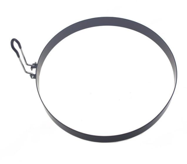 Large 2 Pack 8" Omelette Ring for Griddle (Black 2 pcs of 8“ with accessories)