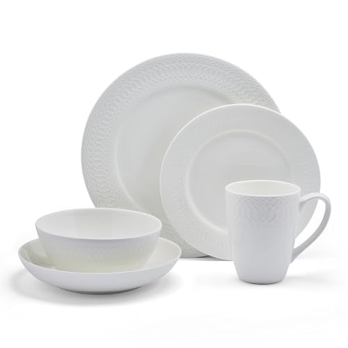 Levi 40 Piece Bone China Dinnerware Set