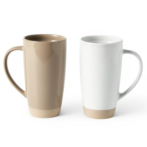 Milkyway Coffee Mugs (Milkyway-White and Cinnamon Brown / 2pcs)