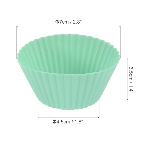 18Pcs Silicone Cupcake Liners (Nordic Green / 2.8")