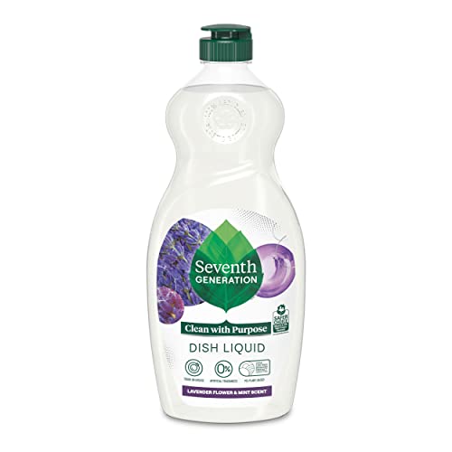 Dish Soap Liquid Lavender Flower & Mint Scent 1 Dishwashing Soap Dish Detergent Liquid Soap 19 oz (19 Fl Oz (Pack of 1))