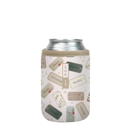 CanSok Sleeve for Beer & Soda Insulated Neoprene Cover (Daily Intentions / 12oz Can Sleeve)