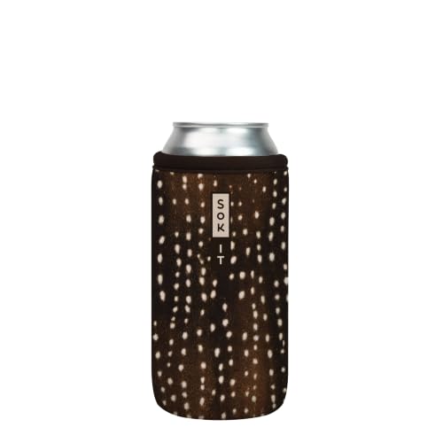 CanSok Sleeve for Beer & Soda Insulated Neoprene Cover (Doe-Eyed Darling / 16oz Can Sleeve)
