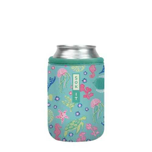 CanSok Sleeve for Beer & Soda Insulated Neoprene Cover (Under the Sea / 12oz Can Sleeve)