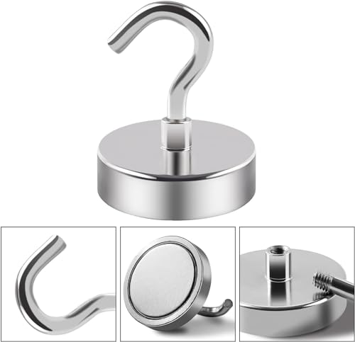 Magnetic Hooks (Silver / 1.57in×1.42in)