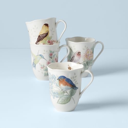 Butterfly Meadow Flutter Porcelain Mug Set for 4 (Mugs, Set of 4)