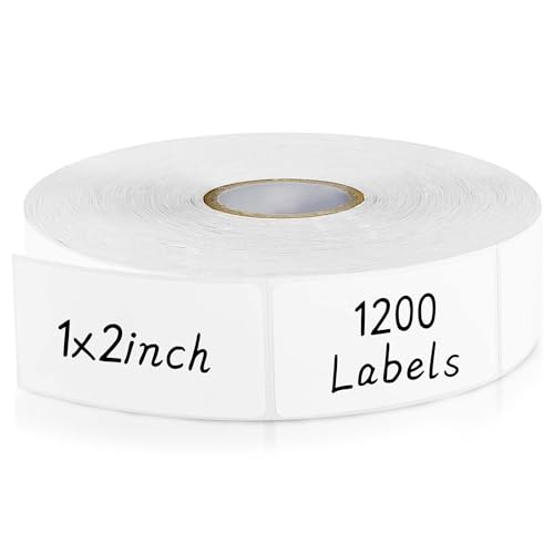 1200 Blank Removable Freezer Labels (1" x 2")