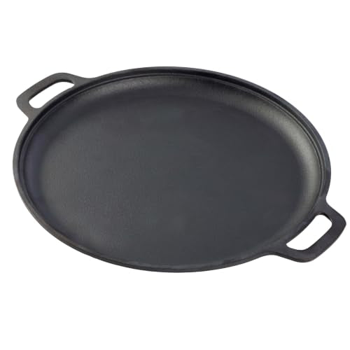 Cast Iron Pizza Pan with Dual Handles (12")