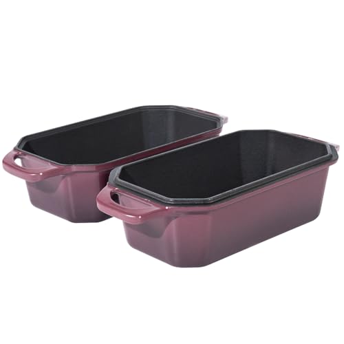 Bread Pan Cast Iron Loaf Pan with Lid Bread Loaf Pan 8.5x4.5 Inch Loaf Pan Enameled Cast Iron Sourdough Loaf Pan