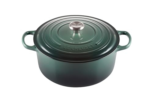 Enameled Cast Iron Round Dutch Oven (Artichaut / 9 Qt)