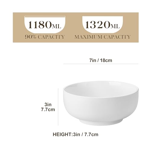 Salad Soup Bowls Set of 2 (Ivory White / 44 OZ (Set of 2))