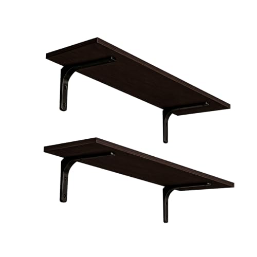 Long Wall Shelves (Espresso / 23.6 Inch)