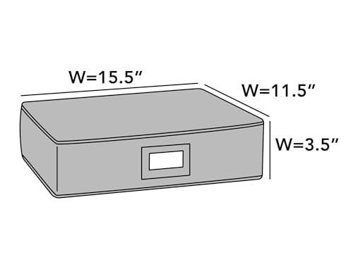 Flatware Storage Case with Removable Trays (Bronze Quilted Polyester / 15.5 x 11.5 x 3.5)