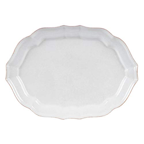 Ceramic Stoneware 18'' Oval Platter (Impressions White / 18'' Oval Platter)