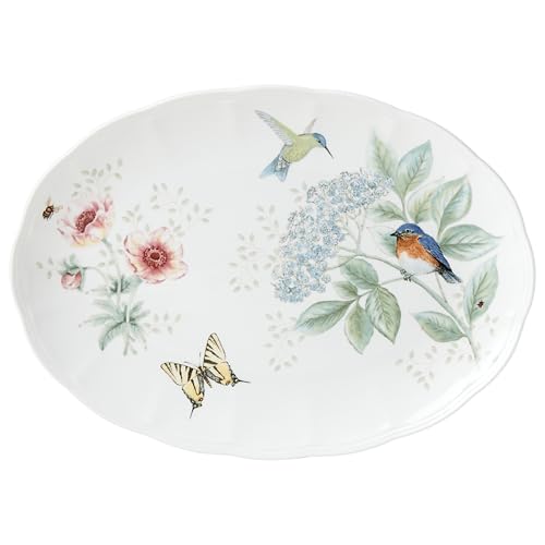 882266 Butterfly Meadow Flutter Eastern Bluebird Platter (Oval Platter)