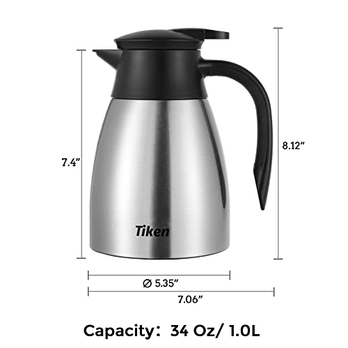 34 Oz Thermal Coffee Carafe (Silver / 34 Ounces)