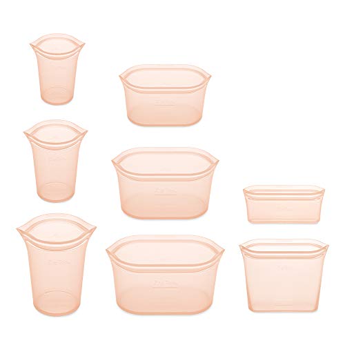 Reusable Food Storage Containers Full Set of 8 Peach (Peach / 8 Piece Set)
