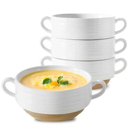 French Onion Soup Bowls (White / 20oz - 4pcs)