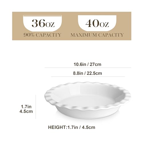 40 Oz Ceramic Pie Pan 9 Inch