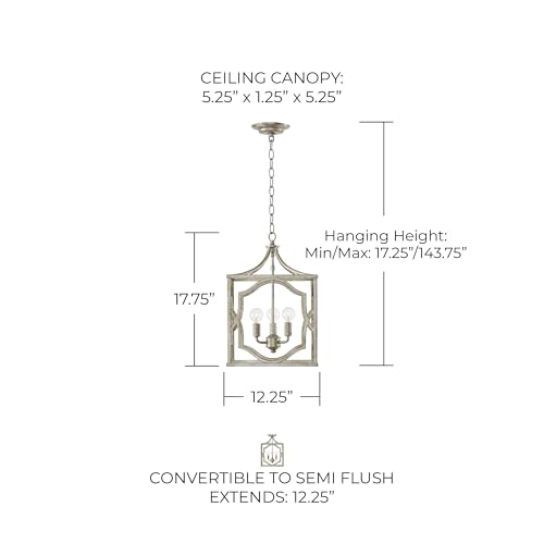 Capital Lighting 9481AS Blakely Lantern Foyer Pendant (Antique Silver)