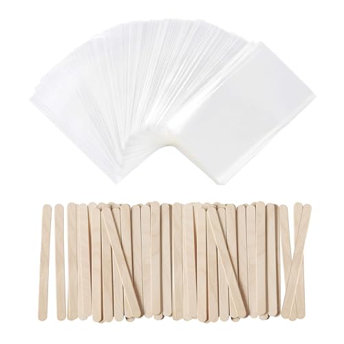 100 PCS Cake Popsicle Sticks and 200 PCS Cake Pop Bags Set (C-accessory)