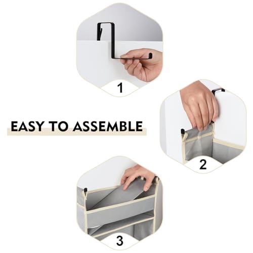 Over The Door Organizer 5 (Gray / 5-shelf)