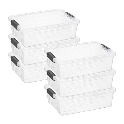 13.7 Quart Clear Plastic Storage Bin with Lid (13.7 Quarts)