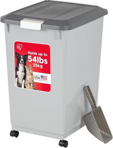 Dog Food Storage Container (54 lbs / Gray/Dark Gray)