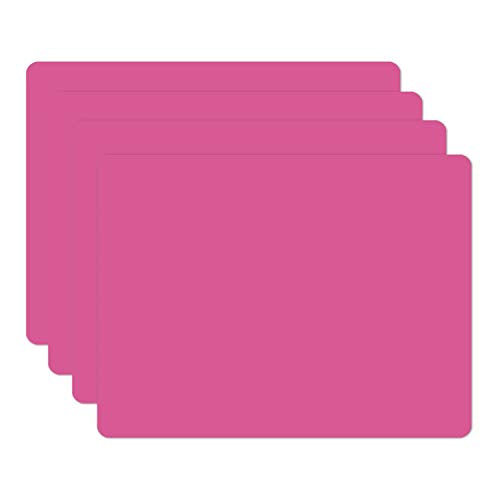Silicone Placemats (15.7x11.8Inch-4pack / Rose)