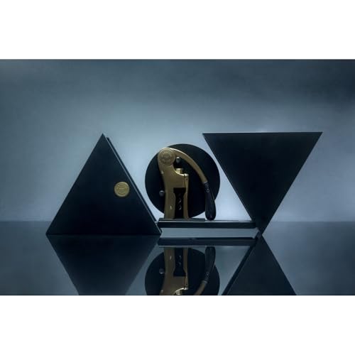 L’Atelier du Vin Geometry Lever Corkscrew Set (Oeno Motion Black and Gold Geometry)