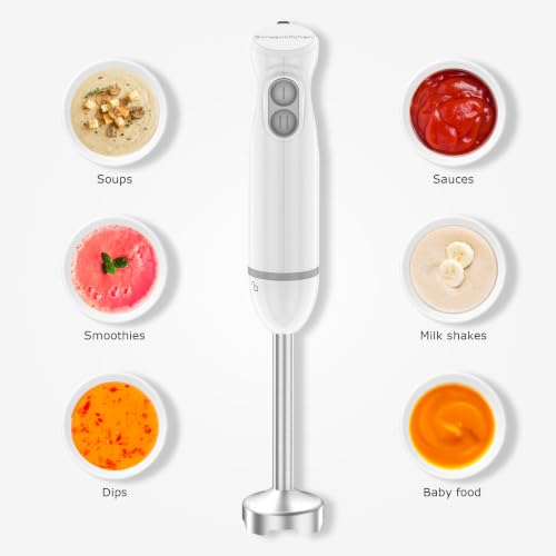 Immersion Blender with 2 Mixing Speed (White / Single)